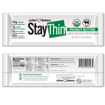 Julian Bakery Stay Thin Protein Bar (Certified Organic) 12 Gluten-Fr1.6 Pounds