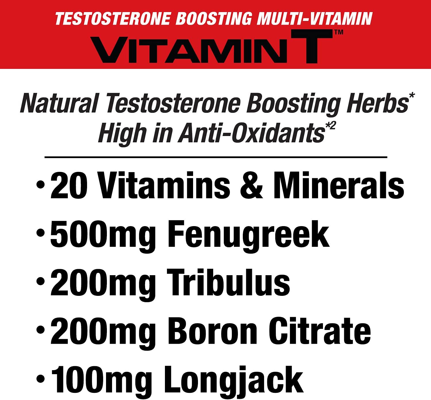 MuscleMeds Vitamin T Daily Complete Multivitamin for Men En