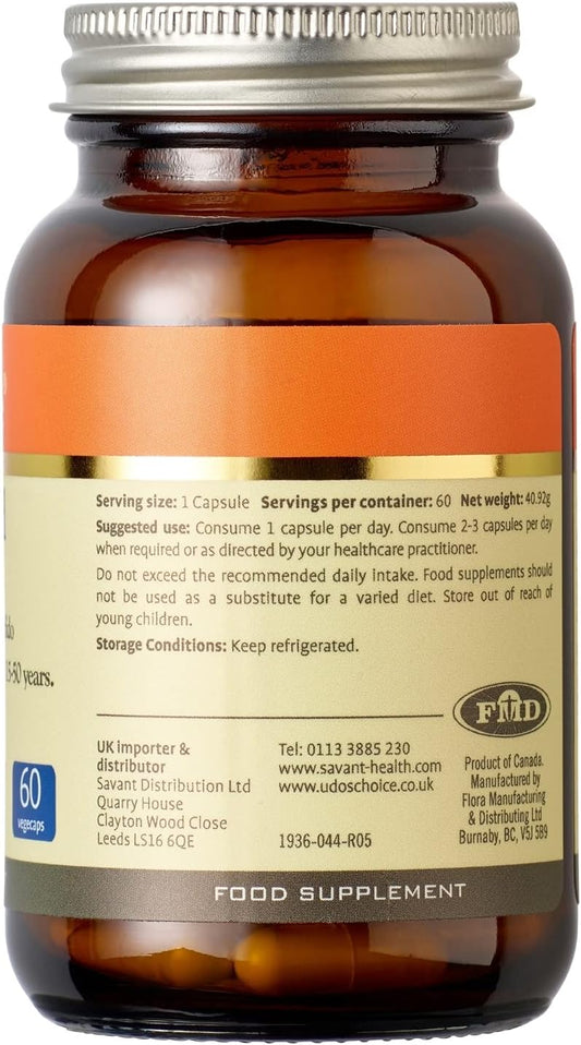 Udo'S Choice Adults Blend Age Specific Probiotics - Lacto & Bifido Bac100 Grams