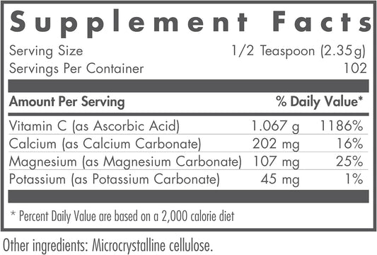 Nutricology Buffered Vitamin C Powder - Calcium, Magnesium, Potassium