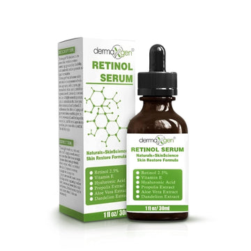 Dermaxgen Retinol Serum - Pure Organic Anti Aging, Anti Wrinkle Face Wrinkles | Renewing and Restore with Hyaluronic Acid, 1