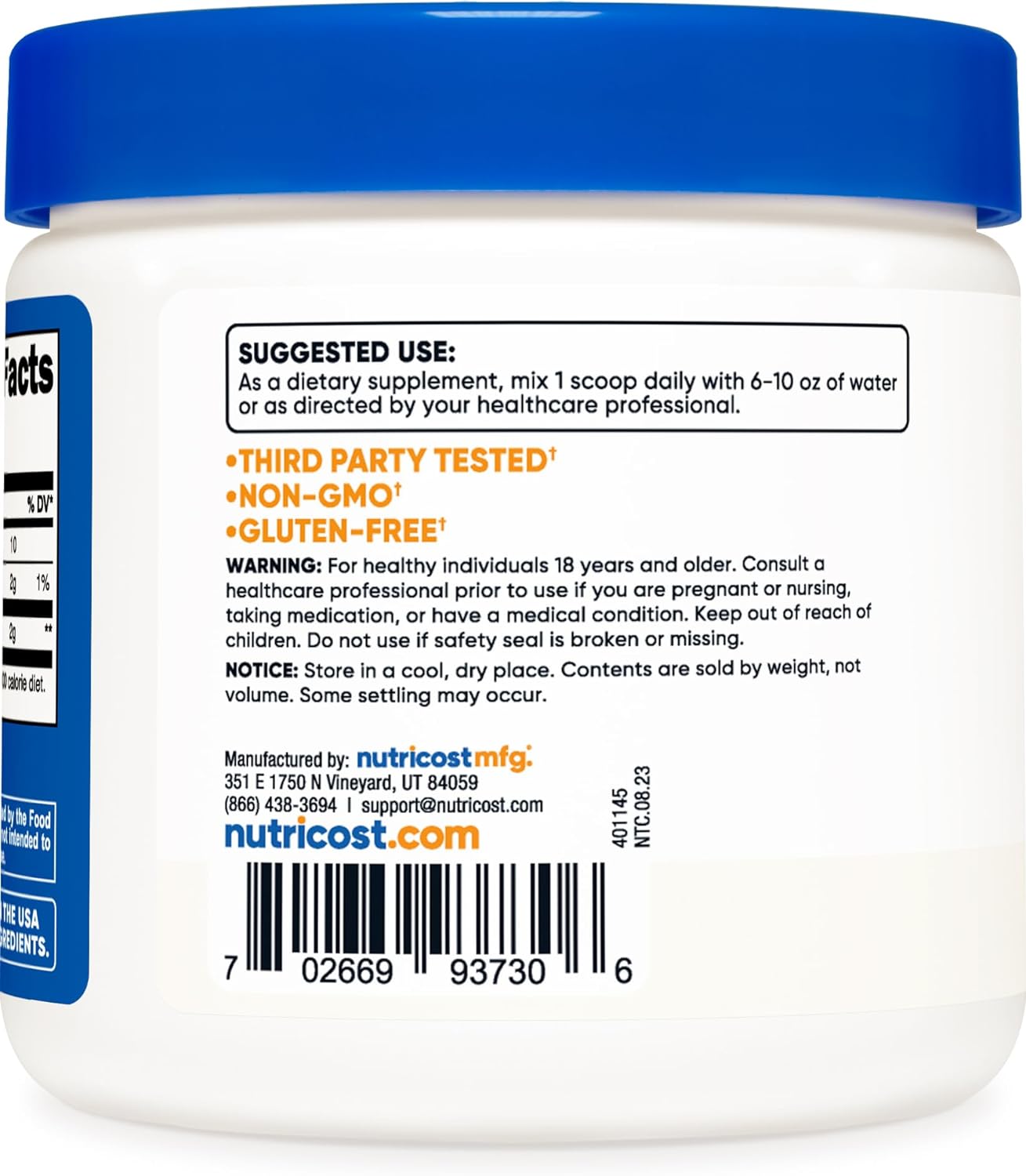 Nutricost D-Mannose Powder 100 Grams (50 Servings) - Non-GMO and Glute