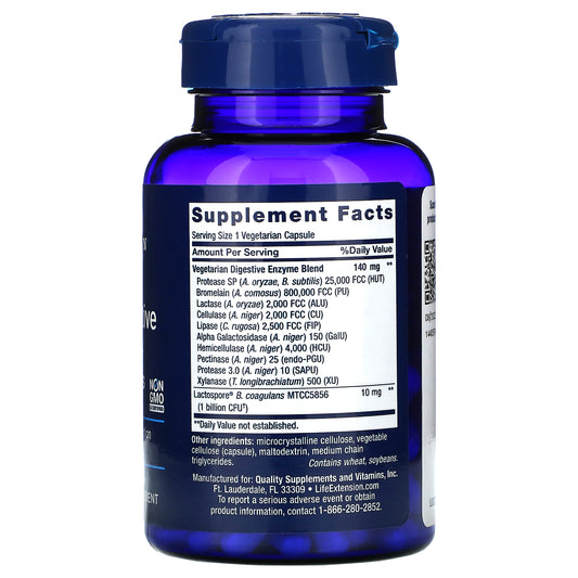 Life Extension, Enhanced Super Digestive Enzymes And Probiotics Vegetarian Capsules