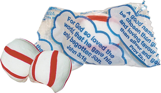 Scripture Candy, Old-Fashioned Soft Peppermint 2Lb Bag, 160 Pieces