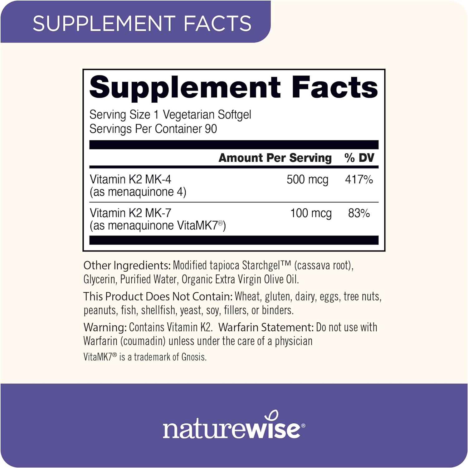 NatureWise Vitamin K2 with MK4 and VitaMK7 Menaqui-7 for Strong Bones,