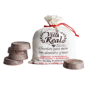 Mexican Hot Chocolate By Verve Culture, Dairy Free Vegan Hot Cocoa, Gourmet Spicy Hot Chocolate Discs, Almond And Walnut Hot Chocolate, Bag, 10 Discs