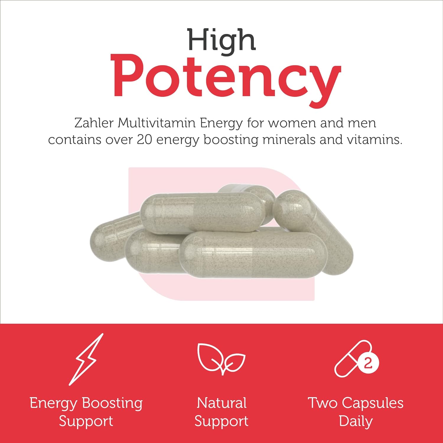 Zahler Multivitamin Energy, Daily Multivitamin +Energy Boosting Suppor
