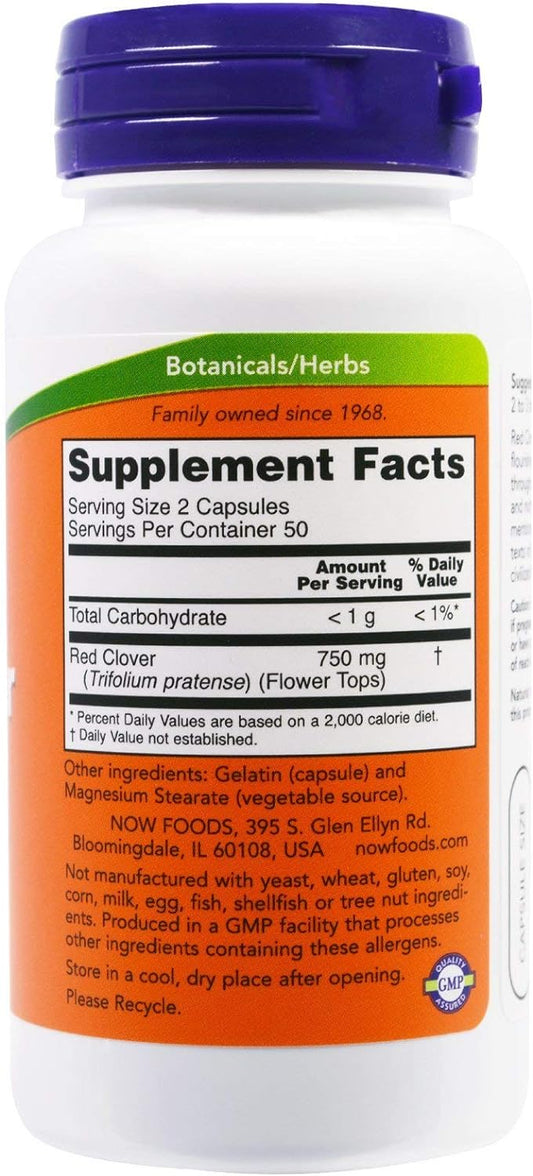 Now Foods Red Clover 375 Mg 100 Caps : Health & Household