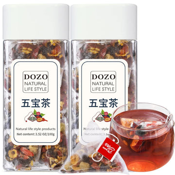 Dozo Wubao Tea Man'S Tea (20 Pack) Five Treasures Tea Mulberry Wolfberry Red Jujube Raspberries Polygonatum Kidney Nourishing Tea Nourishing Tea