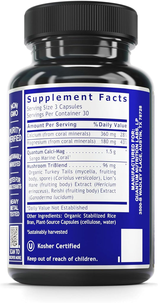Quantum Calci-Mag (90 Plant Sourced Capsules) - Pure Calcium And Magne