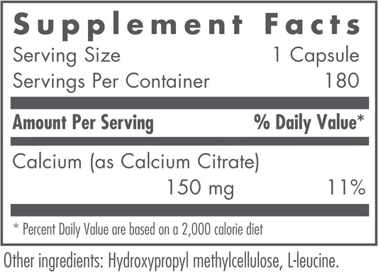 Nutricology Calcium Citrate, Vegicaps, 180-Count