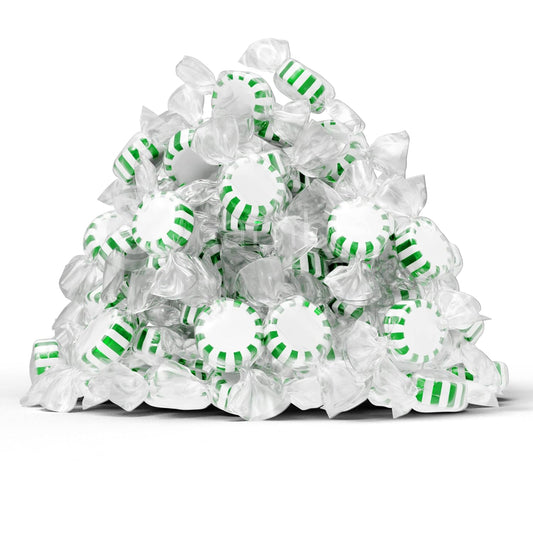 Arcor Spearmint Starlights Candy By Cambie | 4 Lbs Of Spearmint Starlight Mints | Individually Pinwheel Mint Hard Candy