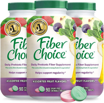 Fiber Choice Daily Prebiotic Fiber Chewable Tablets, Assorte