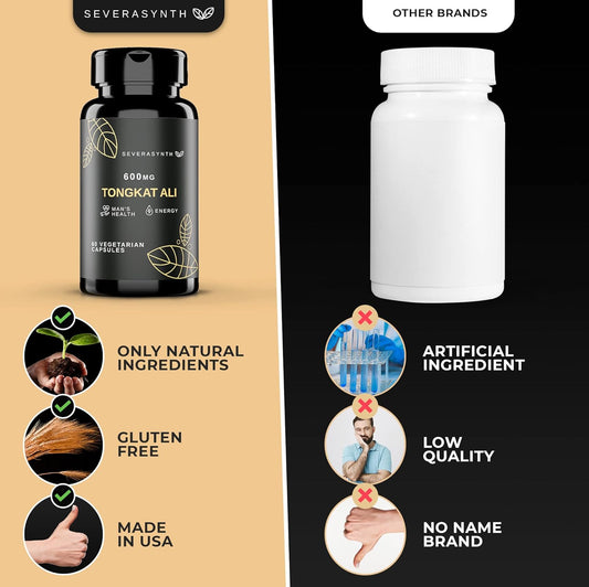Severasynth Tongkat Ali For Men 600Mg, Eurycoma Longifolia Male Enhancement Supplement, Improves Athletic Performance, O