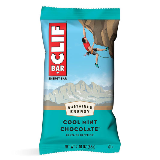 Clif Bar - Cool Mint Chocolate With Caffeine - Made With Organic Oats 1.8 Pounds
