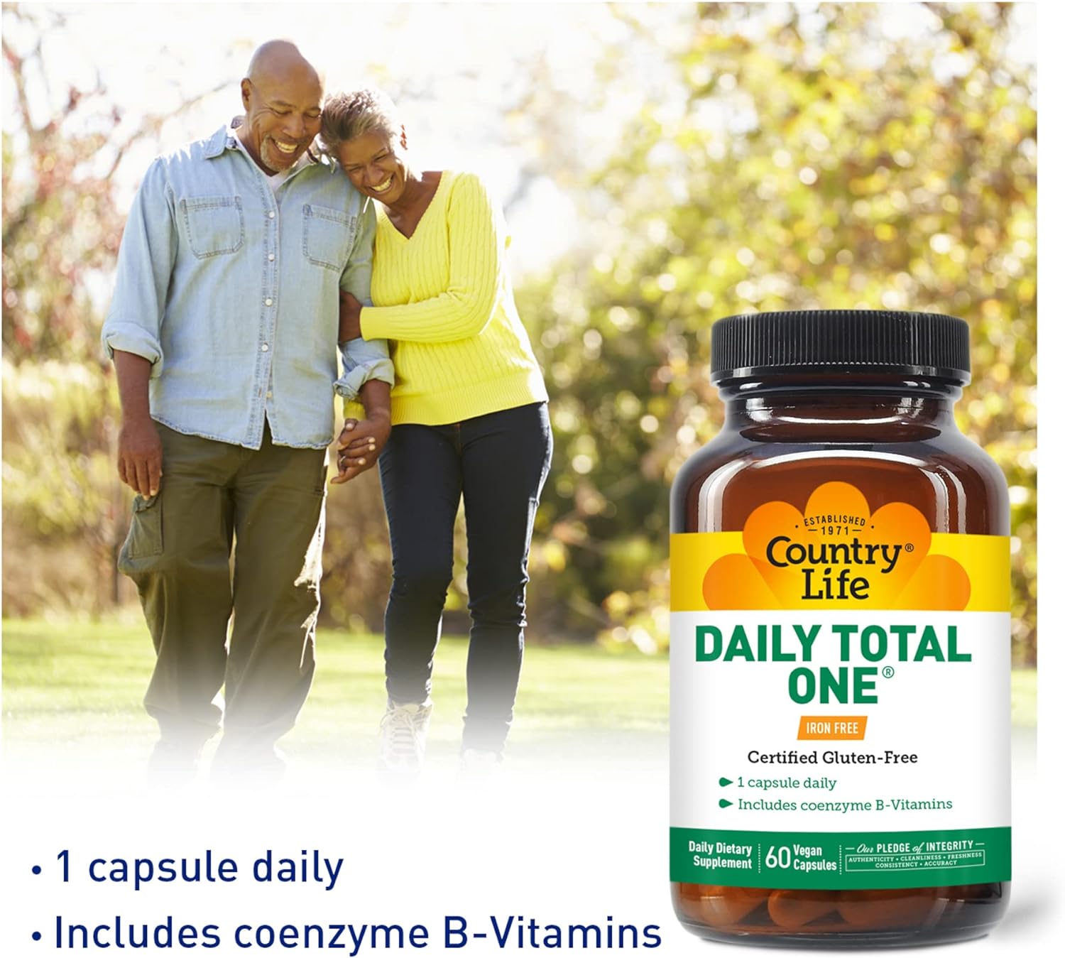 Country Life Daily Total One Multivitamin, Iron Free One A Day Vitamin