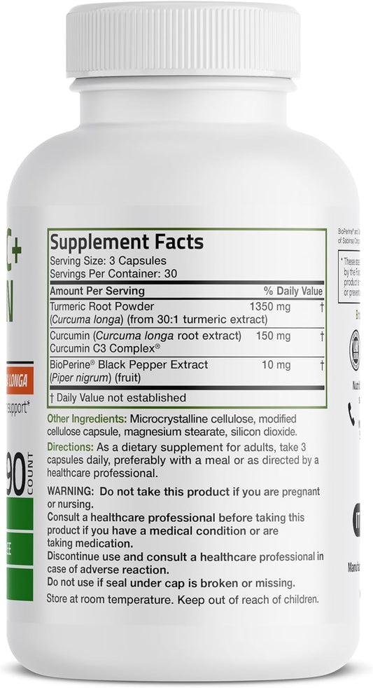 Bronson Turmeric Curcumin 1500 Mg Per Serving Antioxidant, Joint & Dig