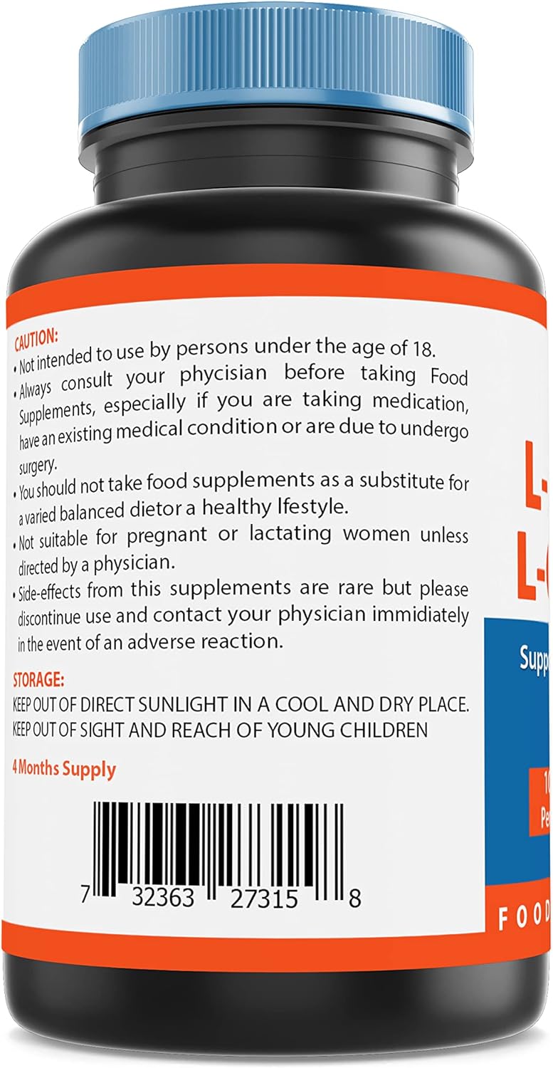 Nova Nutritions L-Arginine L-Citrulline 1000mg - Promotes Mu