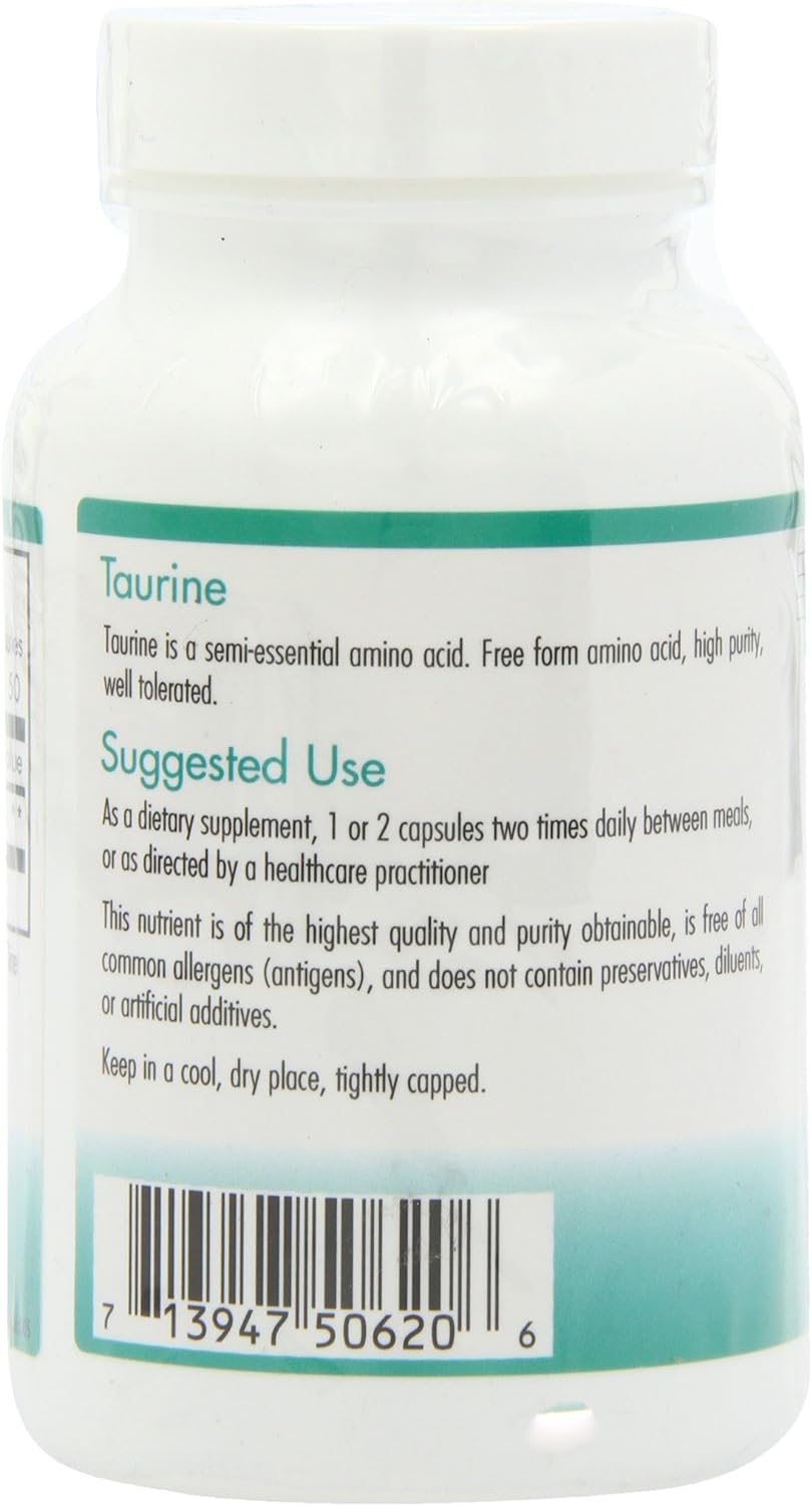 Nutricology Taurine, 500 Mg, Vegicaps, 100-Count