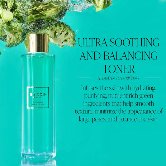 Byroe Bitter Green Essence Toner | Facial Toner with Hyaluronic Acid and Vegetable Extract | Hydrate, Purify, Smooth Texture, and Minimize Appearance of Pores | 150