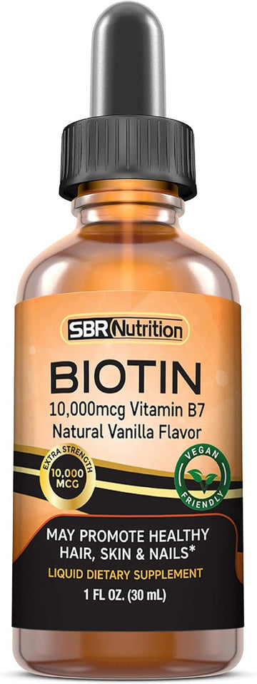 Max Absorption Biotin Liquid Drops, 10000Mcg Of Biotin Per Serving, 60