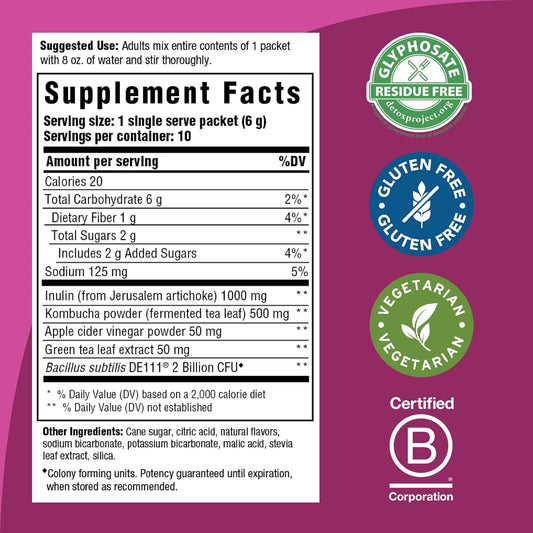 Megafood Kombucha Powder - Probiotics For Digestive Health- Water Enha3.16 Ounces