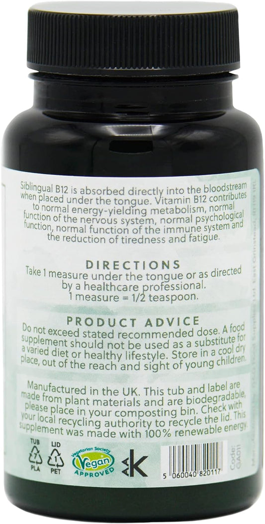 Sublingual Vitamin B12 | Powder B12 Supplement | Highly Absorbable | 570 Grams
