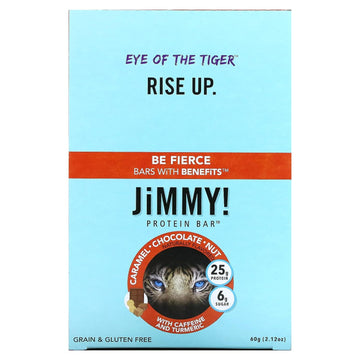 Jimmy! Protein Bar, Caramel Chocolate Nut, Eye Of The Tiger, 12 Count