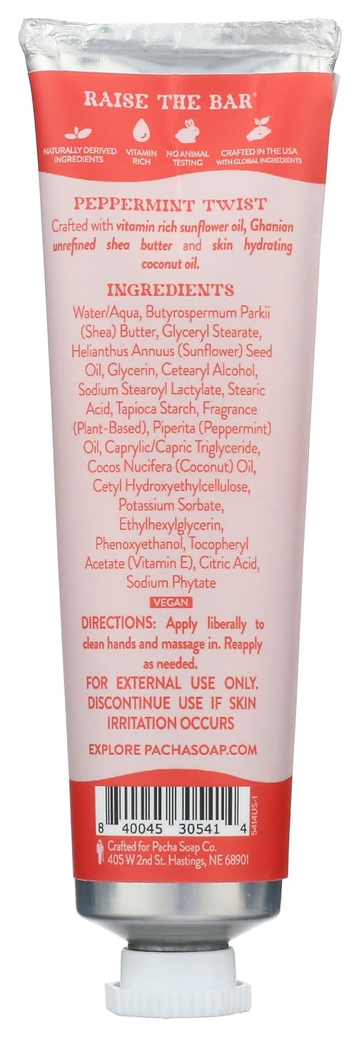 PACHA SOAP Peppermint Twist Hand Cream, 1 OZ