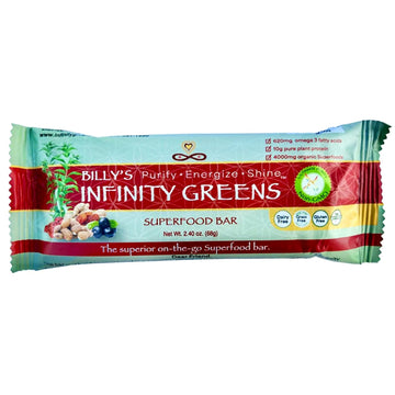Infinity Greens Superfood Bars | Plant Based Meal Replacement Bars Wit