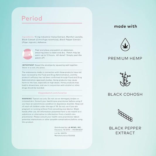 The Good Patch Menstrual And Period Support - Sustained Release Plant