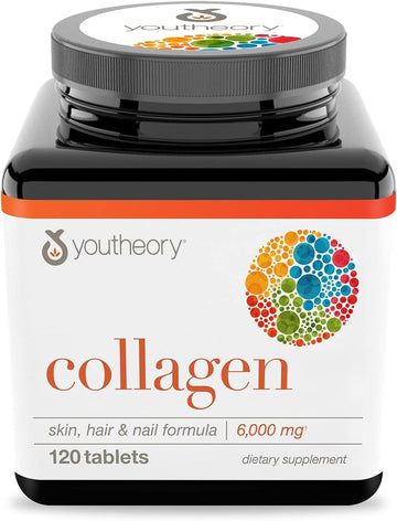 Youtheory Collagen With Vitamin C, Advanced Hydrolyzed Formula For Opt6.4 Ounces