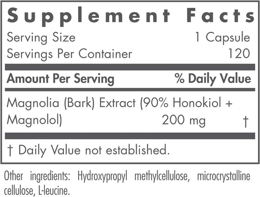 Nutricology Magnolia Extract Capsules, 120 Count3.2 Ounces