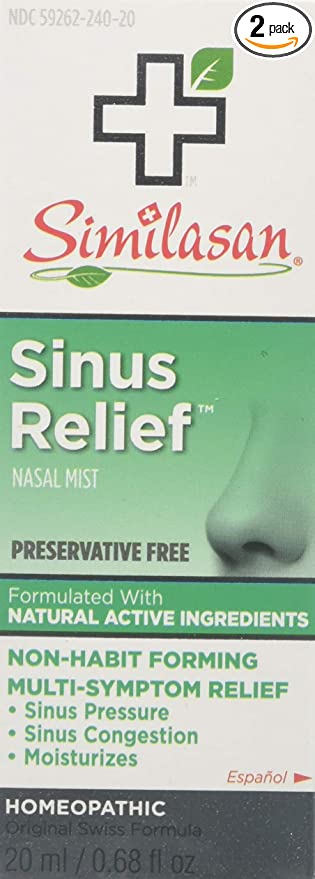 Similasan Sinus Relief Nasal Mist 0.68 Oz (Pack Of 2)