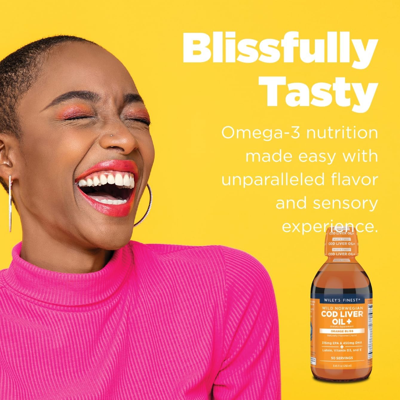 Wiley's Finest Wild Alaskan Fish Oil Cod Liver Oil - Orange Flavored O