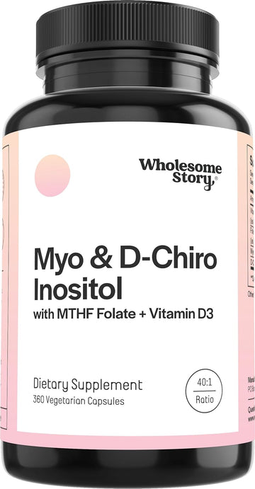 Myo-Inositol & D-Chiro Inositol Capsules With Mthf, Folate, Vitamin D|