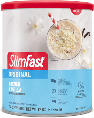 Slimfast Meal Replacement Powder, Original French Vanilla, Weight Loss Shake Mix, 10G Of Protein, 14 Servings (Packaging