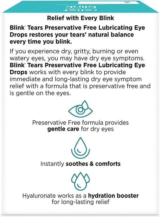 Amo Blink Tears Lubricating Eye Drops, Single Use Vials-25 C