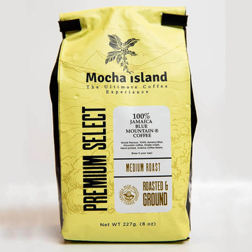 100% Blue Mountain Coffee From Jamaica Medium Roasted And Ground