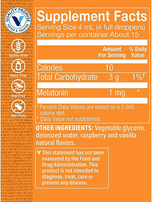 Liquid Melatonin 2 Liquid Raspberry By The Vitamin Shoppe