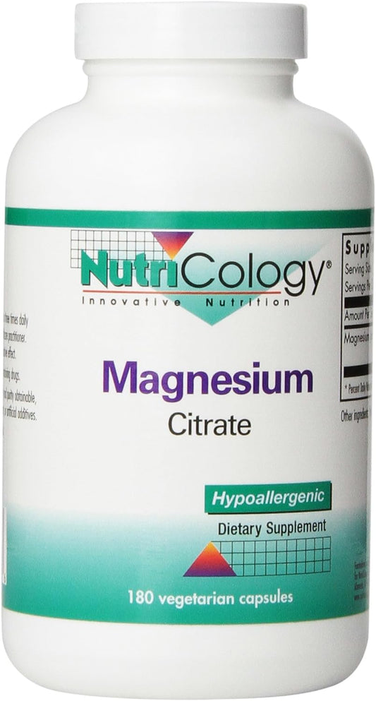 Nutricology Magnesium Citrate Dietary Supplement - Bone & Stress Suppo