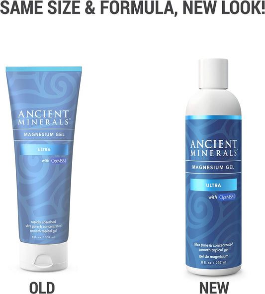 Ancient Minerals Magnesium Gel Ultra With Optimsm And Aloe Vera - Topi