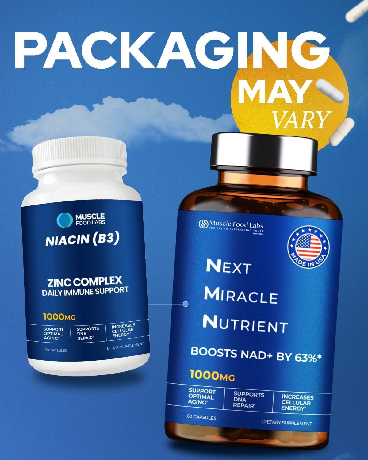 MUSCLE FOOD LABS | Z D C | Niacin B3 Complex | 90 Servings