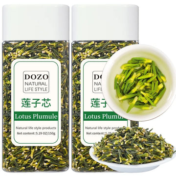 Dozo Dried Lotus Plumule Lotus Embryo Tea (150G*2) Wild Nature Fragrant Lotus Seed Core Premium Quality Lotus Heart Chinese Herbal Tea Dried Herbs