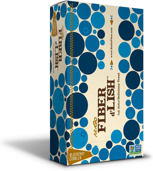 Nugo Fiber D'Lish Blueberry Cobbler, 12G High Fiber, Vegan, 150 Calori1.76 Ounces