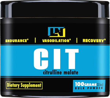 Citrulline Malate - Muscle Pump, Pre Workout Powder, Nitric Oxide Booster, Boost Muscle Vascularity Unflavored - 100G