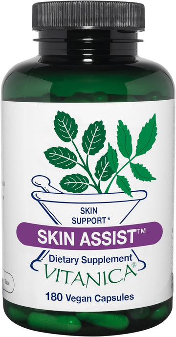Vitanica Skin Assist, Skin Support, Vegan, 180 Capsules8 Ounces