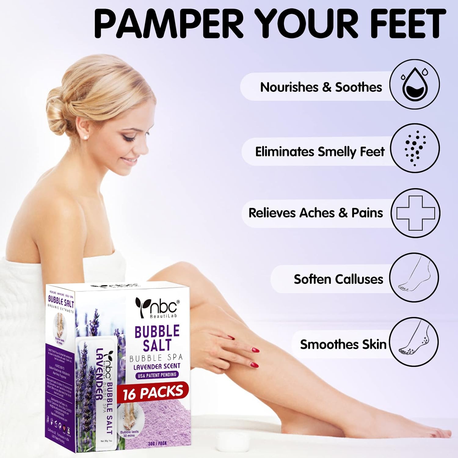 Foot Soak,Bubble Foot Bath Spa Foot Salt Soak Home Pedicure