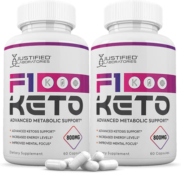 (2 Pack) F1 Keto Now 800Mg Includes Gobhb Exogenous Ketones Advanced Ketosis Support For Men Women 120 Capsules