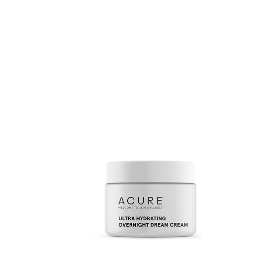Acure Ultra Hydrating Overnight Dream Cream, 100% Vegan, Intense Moisture For Super Thirsty Skin, 1.7